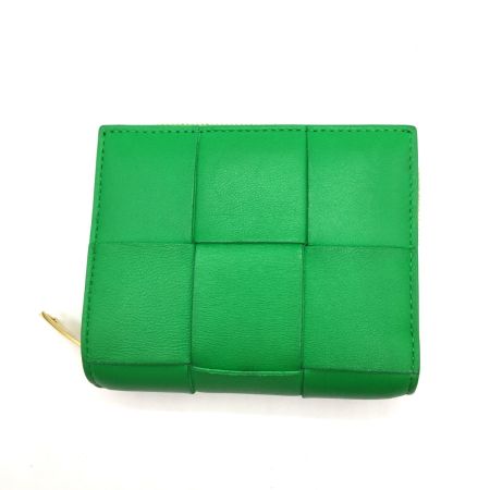  BOTTEGA VENETA ボッテガヴェネタ 2つ折り財布 スモール イントレチャート グリーン