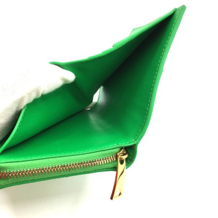  BOTTEGA VENETA ボッテガヴェネタ 2つ折り財布 スモール イントレチャート グリーン