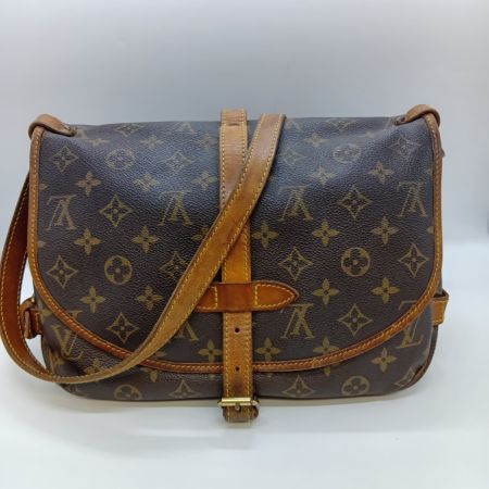  LOUIS VUITTON ルイヴィトン モノグラム ソミュール30 ショルダーバッグ M42256 ブラウン