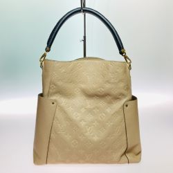 ◎◎ LOUIS VUITTON ルイヴィトン モノグラム アンプラント バガテル ショルダーバッグ M50075 ベージュ 布袋付 Bランク