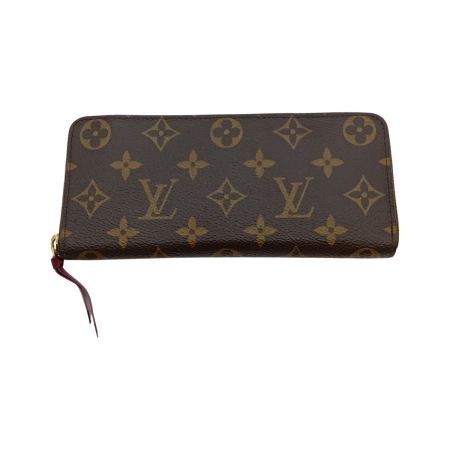  LOUIS VUITTON ルイヴィトン モノグラム ポルトフォイユ・クレマンス 長財布 M60742 フューシャ x ブラウン