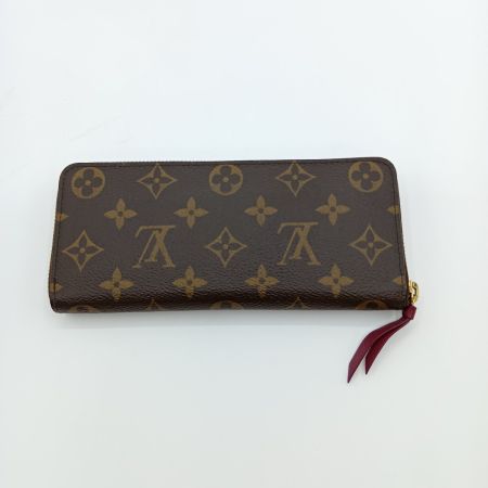  LOUIS VUITTON ルイヴィトン モノグラム ポルトフォイユ・クレマンス 長財布 M60742 フューシャ x ブラウン