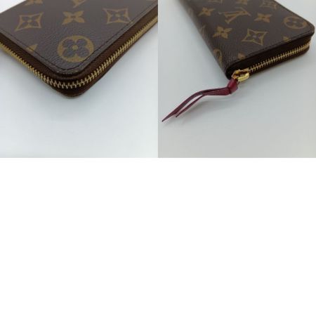  LOUIS VUITTON ルイヴィトン モノグラム ポルトフォイユ・クレマンス 長財布 M60742 フューシャ x ブラウン