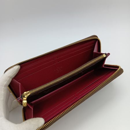  LOUIS VUITTON ルイヴィトン モノグラム ポルトフォイユ・クレマンス 長財布 M60742 フューシャ x ブラウン