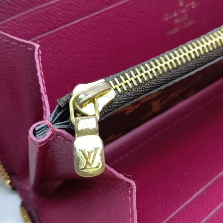  LOUIS VUITTON ルイヴィトン モノグラム ポルトフォイユ・クレマンス 長財布 M60742 フューシャ x ブラウン