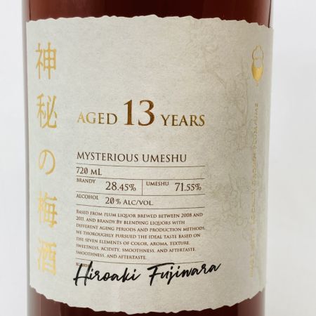 【北海道内限定発送】 クランド 神秘の梅酒 Aged 13 Years 720ml 20度 リキュール  846 未開栓