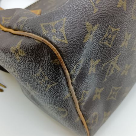  LOUIS VUITTON ルイヴィトン モノグラム スピーディ25 ハンドバッグ M41528 ブラウン ジップ引手部分破れ有