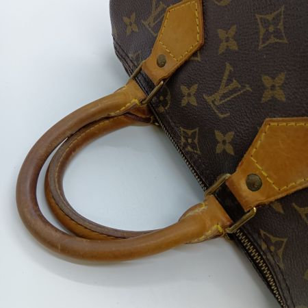  LOUIS VUITTON ルイヴィトン モノグラム スピーディ25 ハンドバッグ M41528 ブラウン ジップ引手部分破れ有