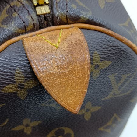  LOUIS VUITTON ルイヴィトン モノグラム スピーディ25 ハンドバッグ M41528 ブラウン ジップ引手部分破れ有