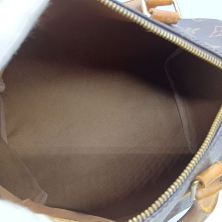 LOUIS VUITTON ルイヴィトン モノグラム スピーディ25 ハンドバッグ M41528 ブラウン ジップ引手部分破れ有