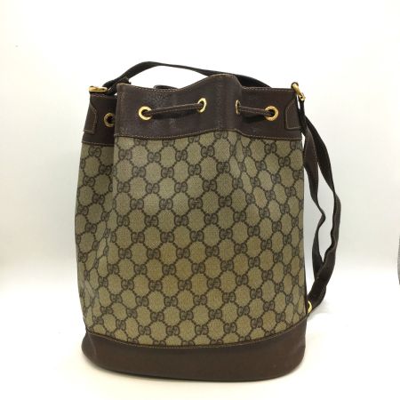  GUCCI グッチ ショルダーバッグ  巾着バック　OLD GUCCI シェリーライン  164.02.085 ベージュ
