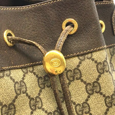  GUCCI グッチ ショルダーバッグ  巾着バック　OLD GUCCI シェリーライン  164.02.085 ベージュ