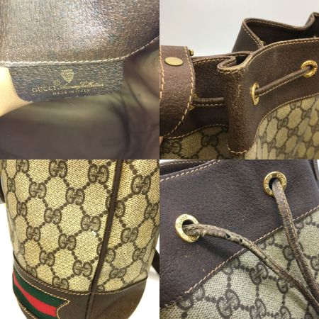  GUCCI グッチ ショルダーバッグ  巾着バック　OLD GUCCI シェリーライン  164.02.085 ベージュ