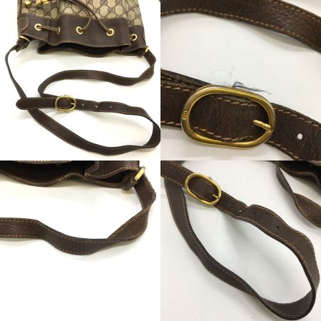  GUCCI グッチ ショルダーバッグ  巾着バック　OLD GUCCI シェリーライン  164.02.085 ベージュ