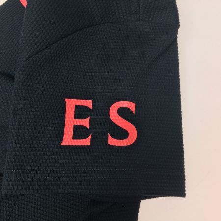  PEARLY GATES パーリーゲイツ パーリーゲイツ 半袖ポロワンピース 黒×レッド ビッグロゴ 織生地 レディース  サイズ1