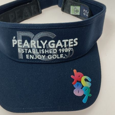  PEARLY GATES パーリーゲイツ サンバイザー ゴルフウェア 35周年シリーズ ユニセックス ネイビー 053-4187202