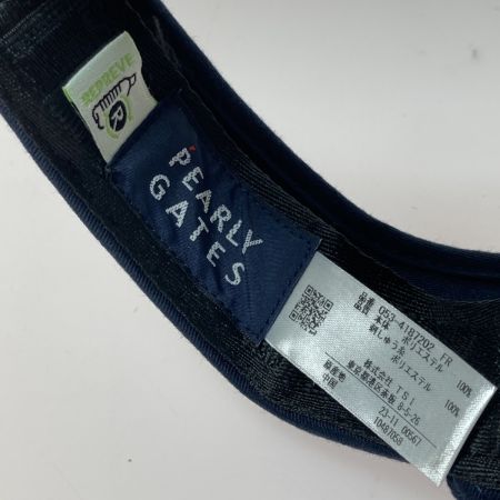  PEARLY GATES パーリーゲイツ サンバイザー ゴルフウェア 35周年シリーズ ユニセックス ネイビー 053-4187202