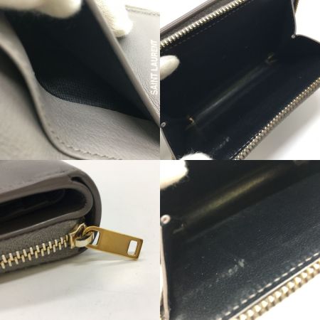 Yves Saint Laurent イブサンローラン サンローラン YSLラインラージジップウォレット GUE532867 グレー