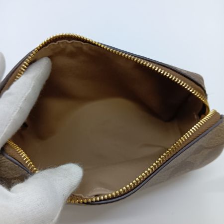  COACH コーチ シグネチャー コスメ ポーチ C7359 カーキ