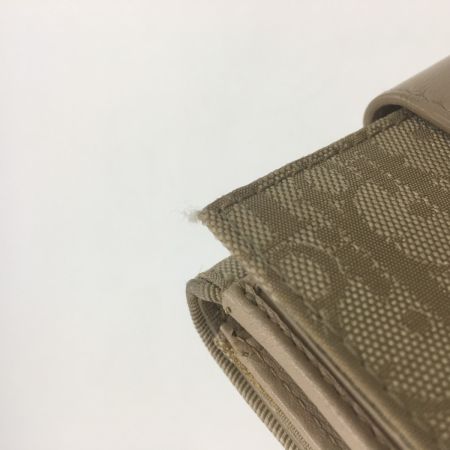  Christian Dior クリスチャンディオール 3つ折り財布　トロッター チャーム付 ベージュ