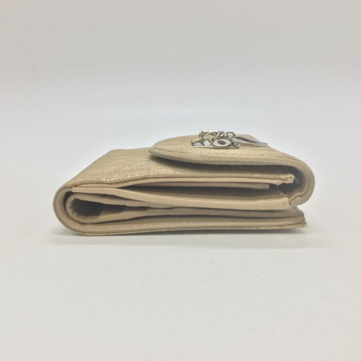 Christian Dior ベージュ 三つ折り財布 Christian Dior クリスチャンディオール 3つ折り財布 トロッター