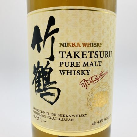【北海道内限定発送】 TAKETSURU 竹鶴/ニッカウイスキー ピュアモルト ジャパニーズ ウイスキー 700ml 43% 未開栓