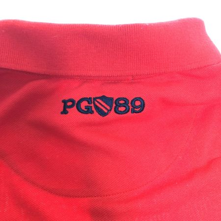  PEARLY GATES パーリーゲイツ 半袖ポロシャツ　 レッド ニコちゃんワッペン