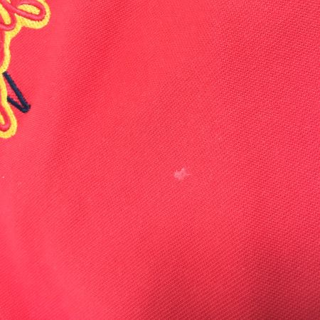  PEARLY GATES パーリーゲイツ 半袖ポロシャツ　 レッド ニコちゃんワッペン