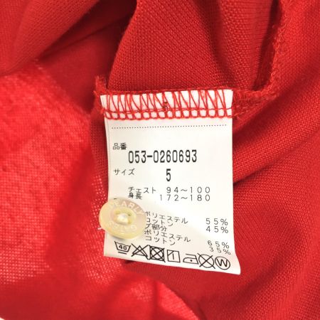  PEARLY GATES パーリーゲイツ 半袖ポロシャツ　 レッド ニコちゃんワッペン