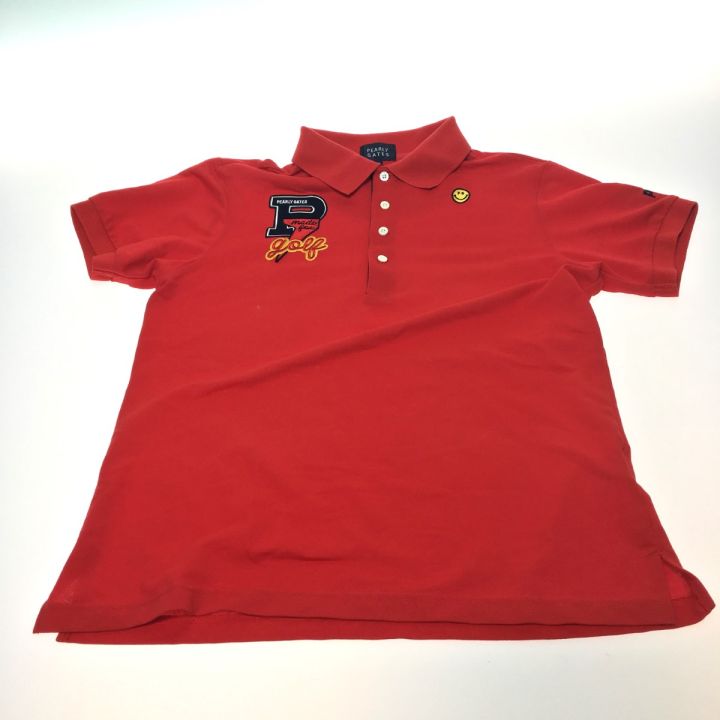 【新品】PEARLY GATES 赤ポロシャツ PG1989 サイズ4 早い者勝ち✨】パーリーゲイツ メンズ ポロシャツ サイズ4 レッド系 赤