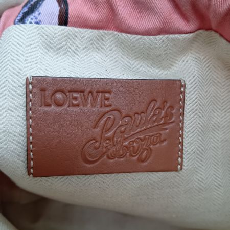  LOEWE ロエベ 巾着 ポーチ ドローストリングス 貝殻 シェル 692112 ピンクマルチカラーパウラズイビザ
