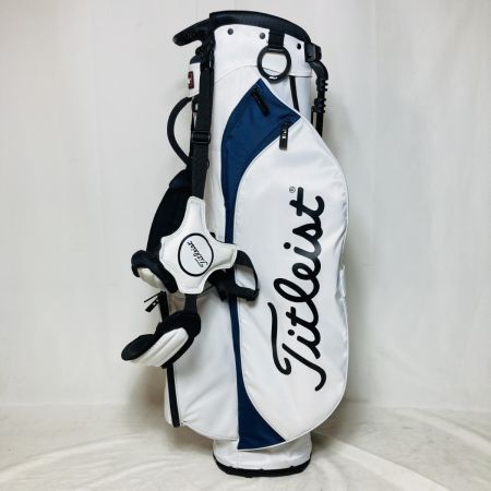  Titleist タイトリスト Players 4 スタンドバッグ キャディバッグ 8.5型 4分割 2.1kg ホワイト x ネイビー