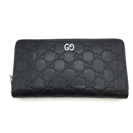  GUCCI グッチ グッチシマ ラウンドジップ長財布 473928 ブラック 473928 ブラック
