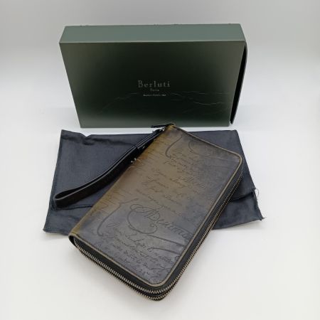  Berluti ベルルッティ タリ パティーヌ スクリットカリグラフィ ロングジップウォレット ブラック