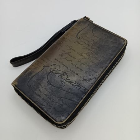  Berluti ベルルッティ タリ パティーヌ スクリットカリグラフィ ロングジップウォレット ブラック