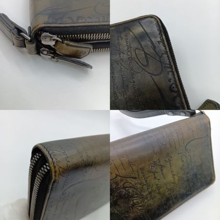  Berluti ベルルッティ タリ パティーヌ スクリットカリグラフィ ロングジップウォレット ブラック