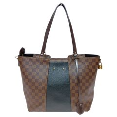 LOUIS VUITTON ルイヴィトン ダミエ ジャージー トートバッグ N44023 ノワール ストラップ付 Cランク