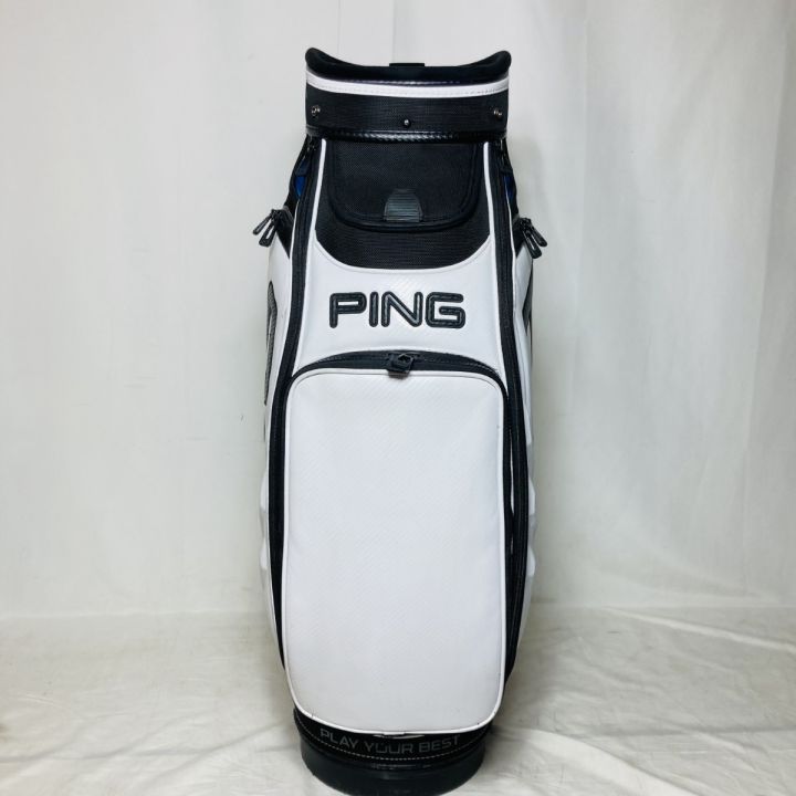 PING キャディバッグ ツアースタッフバッグ　ホワイト/ブラック　10型 PING ピン TOUR STAFF ツアースタッフ キャディバッグ 10型 5.8kg 6