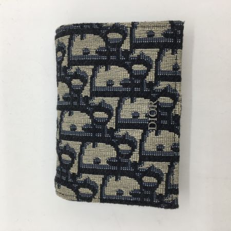  Christian Dior クリスチャンディオール トロッター カードケース 10-BO-0290 ネイビー