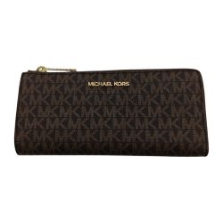 ◎◎ MICHAEL KORS マイケルコース 長財布  Lジップウォレット 35F8GTVZ3B ブラウン Bランク