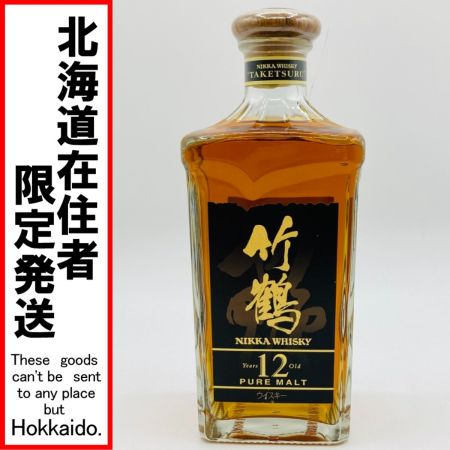 【北海道内限定発送】 TAKETSURU 竹鶴/ニッカウイスキー ジャパニーズ ウイスキー 竹鶴ピュアモルト12年 660ml 40% 未開栓
