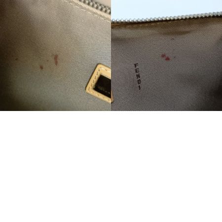  FENDI フェンディ ズッキーノ アクセサリーポーチ ハンドバッグ ピンク 内部ヨゴレ・ハガレ有