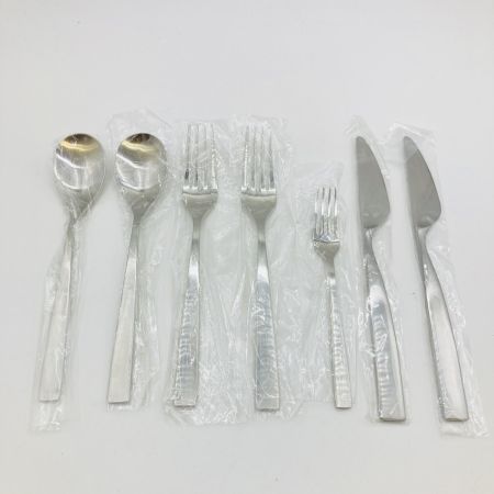   SUNAO カトラリーセット 7本 18-8ステンレス スプーン フォーク ナイフ