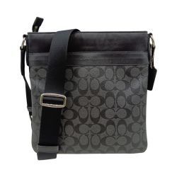 ◎◎ COACH コーチ シグネチャー チャールズ クロスボディ ショルダーバッグ F54781 ブラック Cランク