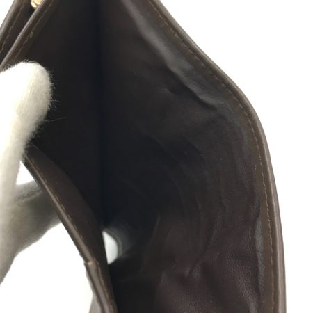  Burberrys バーバリーズ ノバチェック シャドーホース がま口 二つ折り財布 ブラウン キャンバス レザー レディース