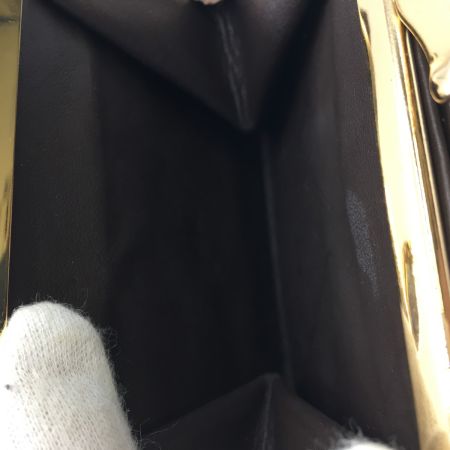  Burberrys バーバリーズ ノバチェック シャドーホース がま口 二つ折り財布 ブラウン キャンバス レザー レディース