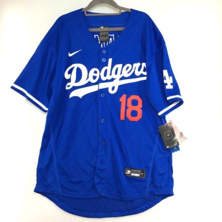  NIKE ナイキ ロサンゼルス・ドジャース 山本由伸 背番号18 レプリカユニフォーム タグ付き サイズ44 ブルー