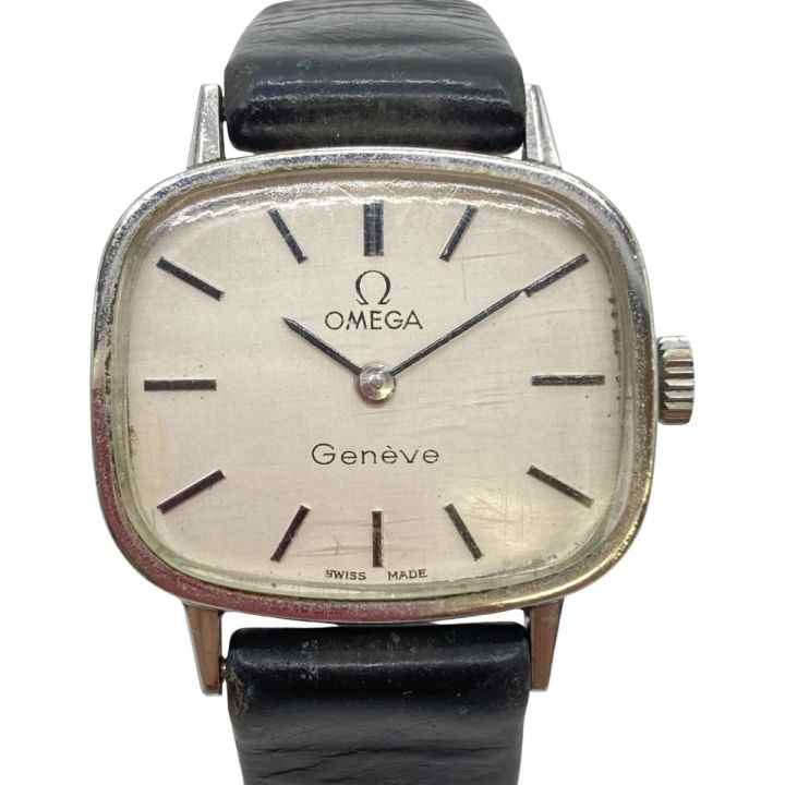 OMEGA オメガ Geneve ジュネーブ 手巻き 腕時計 ベルト社外品 使用感有