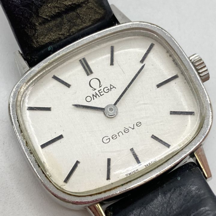 OMEGA オメガ Geneve ジュネーブ 手巻き 腕時計 ベルト社外品 使用感有