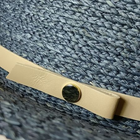  HELEN KAMINSKI HINA Iconic Raffia Braid ストローハット 中折れ帽子 ネイビー